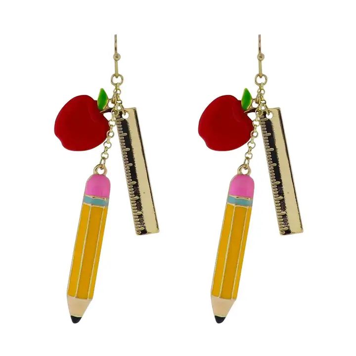 APPLE PENCIL RULER EARRINGS
