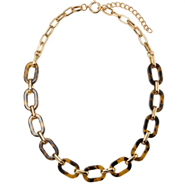 TORTOISE PAPERCLIP NECKLACE