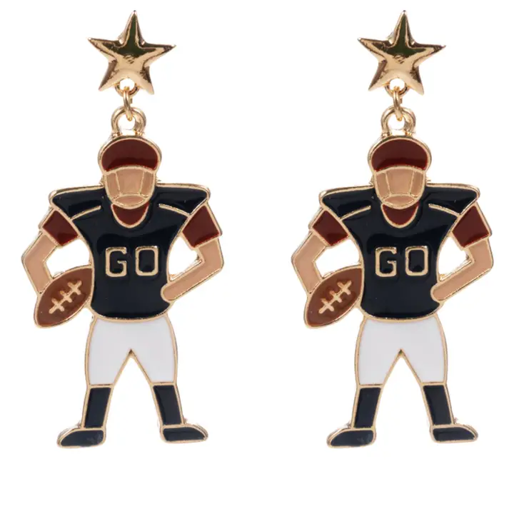 FOOTBALL PLAYER EARRINGS