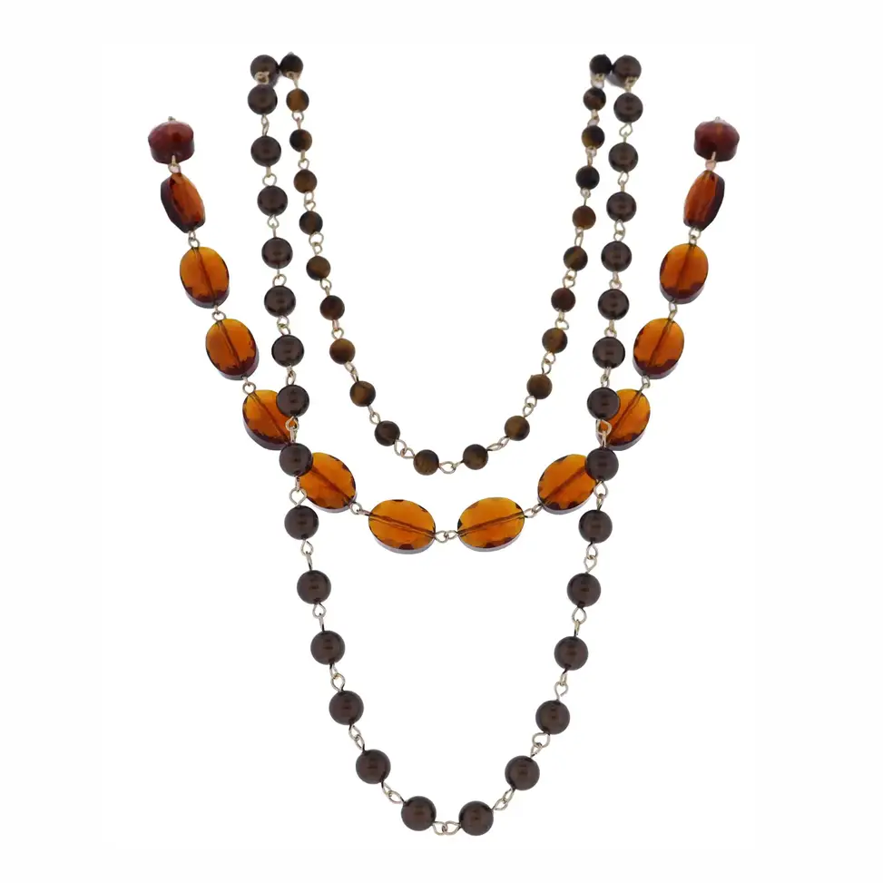 TIGERS EYE BEADED NECKLACE
