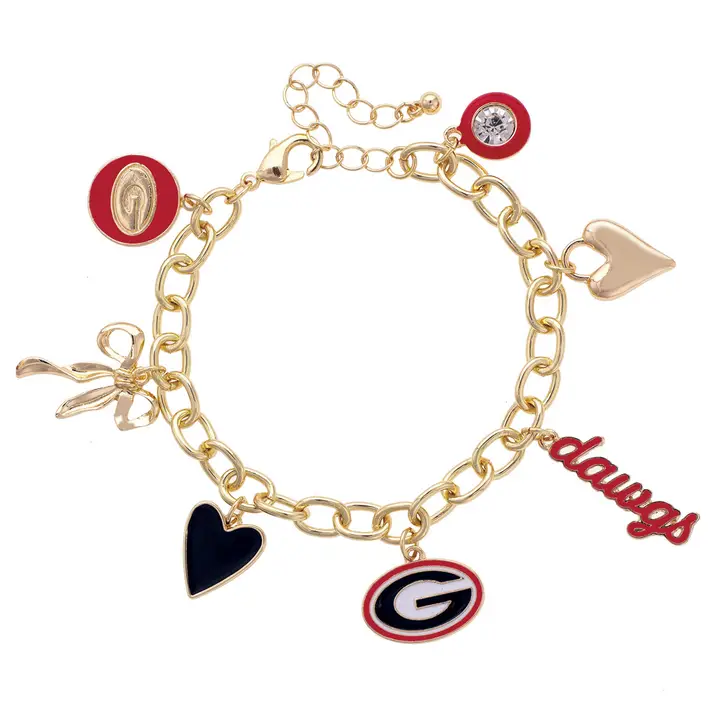 GA BULLDOG ICONS GOLD BRACELET