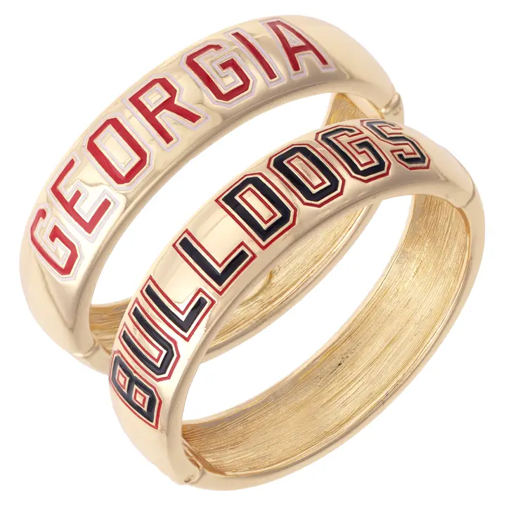 GA BULLDOG POLISHED METAL BANGLE