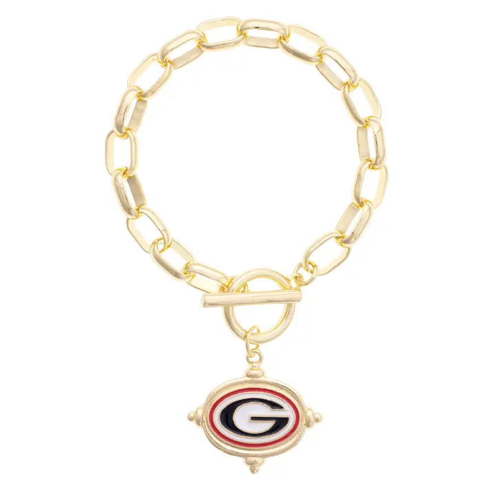 GA BULLDOG LOGO INTAGLIO BRACELE