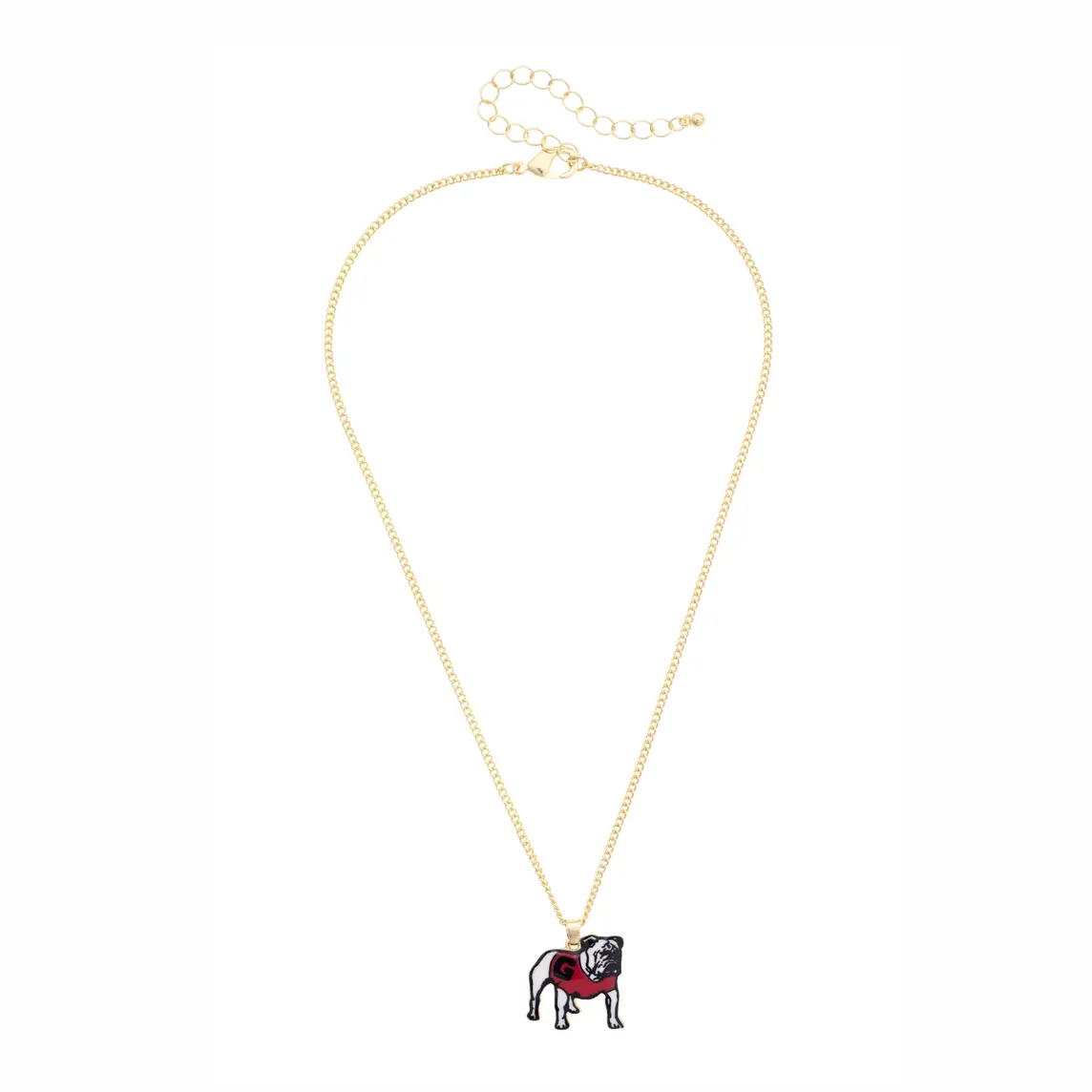 GA BULLDOGS ENAMEL ICON NECKLACE