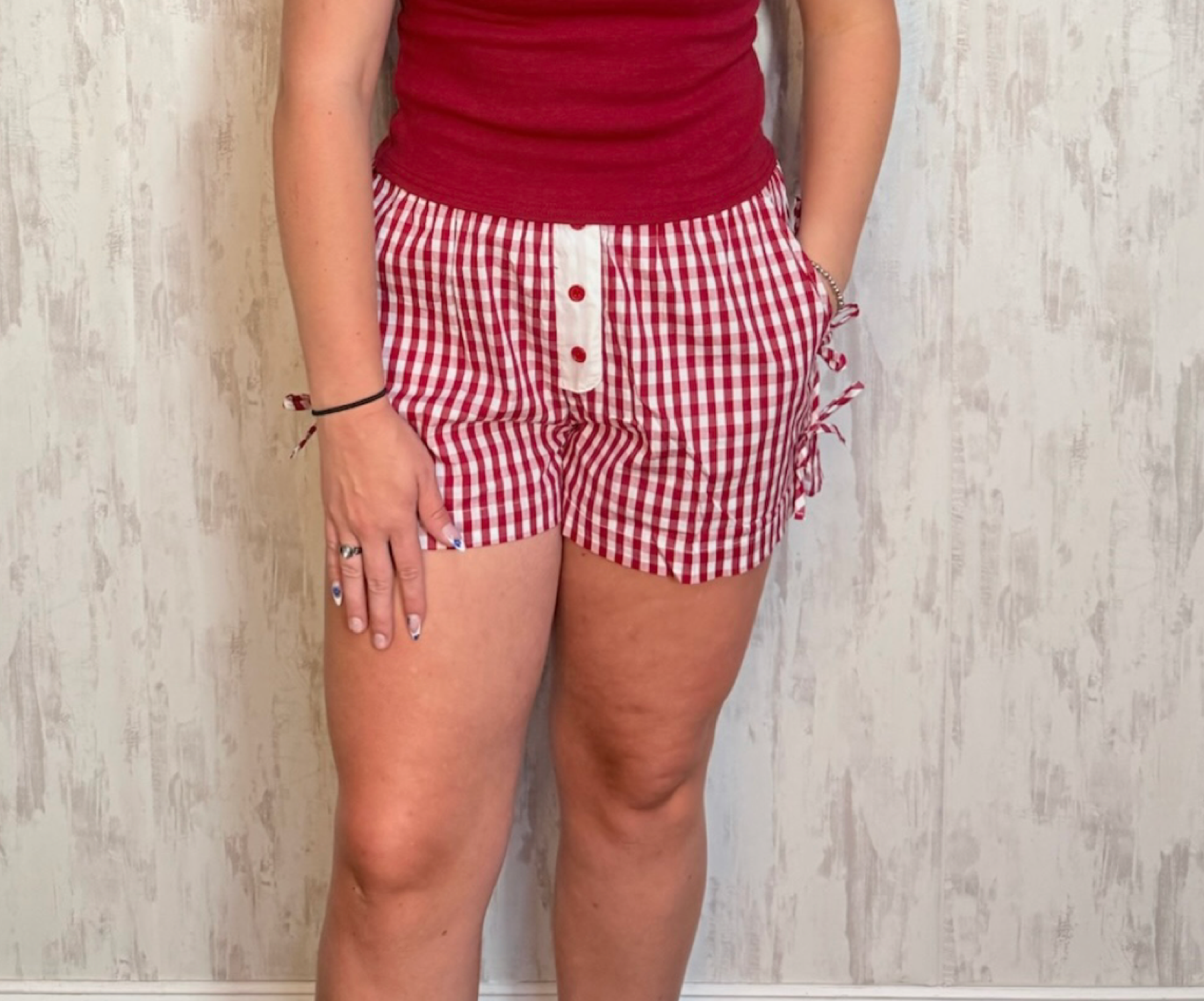 BOW GINGHAM BOXER