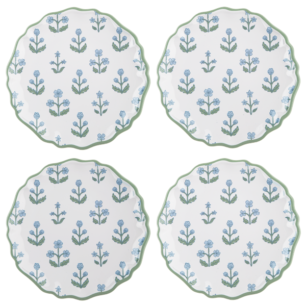 FLORAL DINNER PLATE 4PC SET