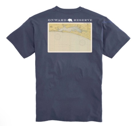 DENIM COASTLINE POSTCARD TEE