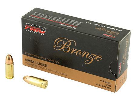 PMC BRONZE 9MM FMJ 115GR 50RDS