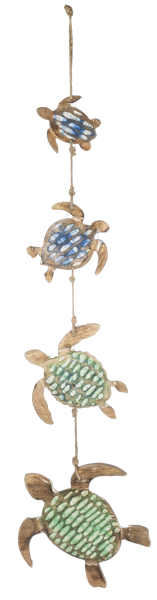 CARVED TURTLE DROP WINDCHIME