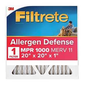 ALLERGY DEFENSE AIR FILTER 20X20"