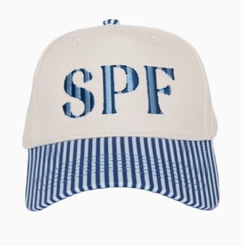 BLUE STRIPE SPF HAT