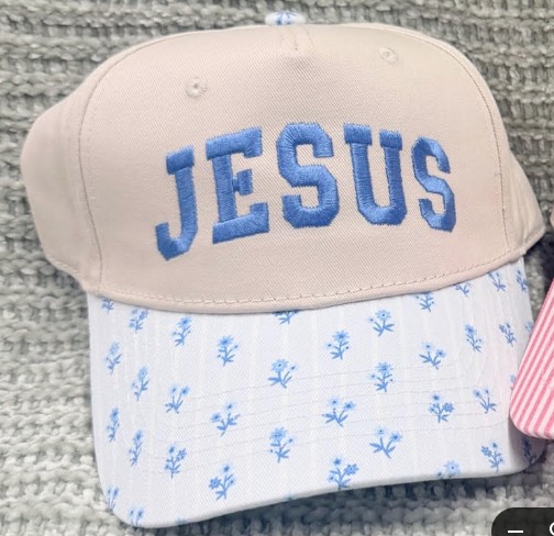 BLUE FLORAL JESUS HAT