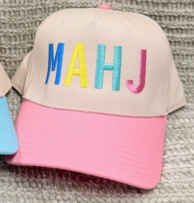 PINK TAN MAHJ HAT
