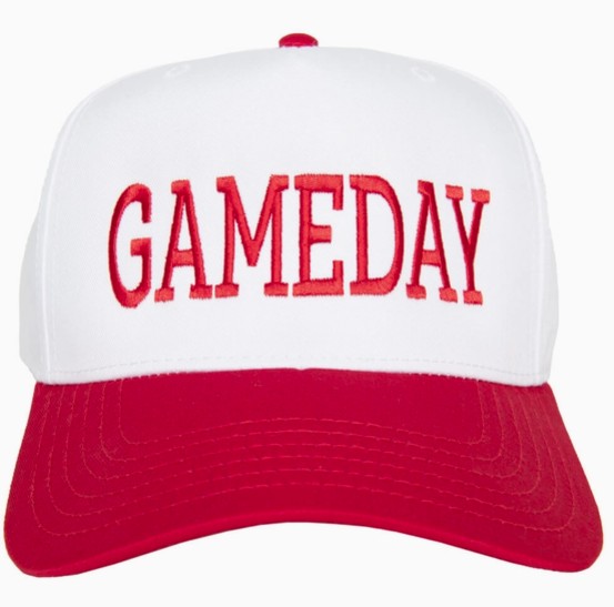 RED WHITE GAMEDAY HAT