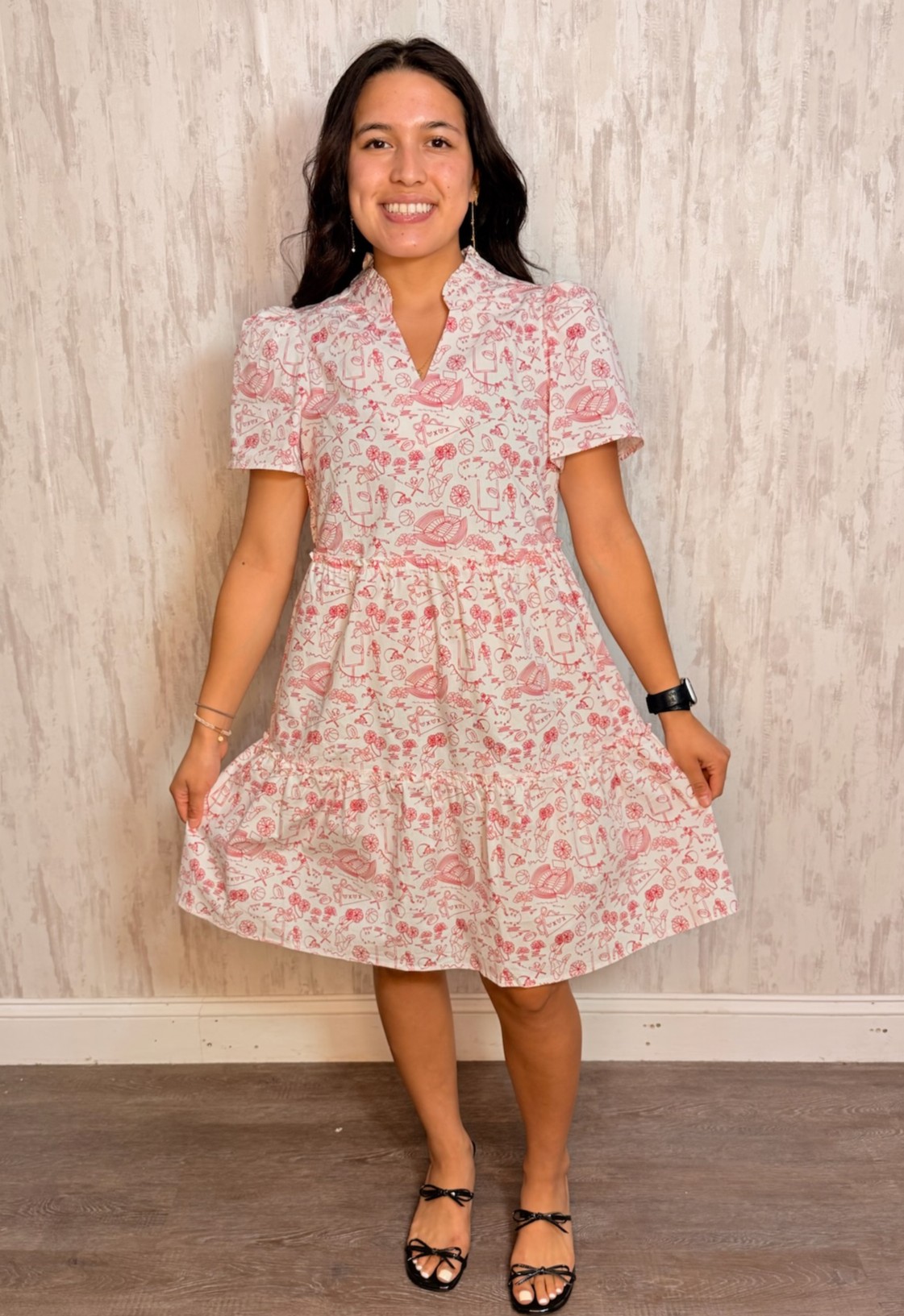 IVY MINI TEAM TOILE RED DRESS