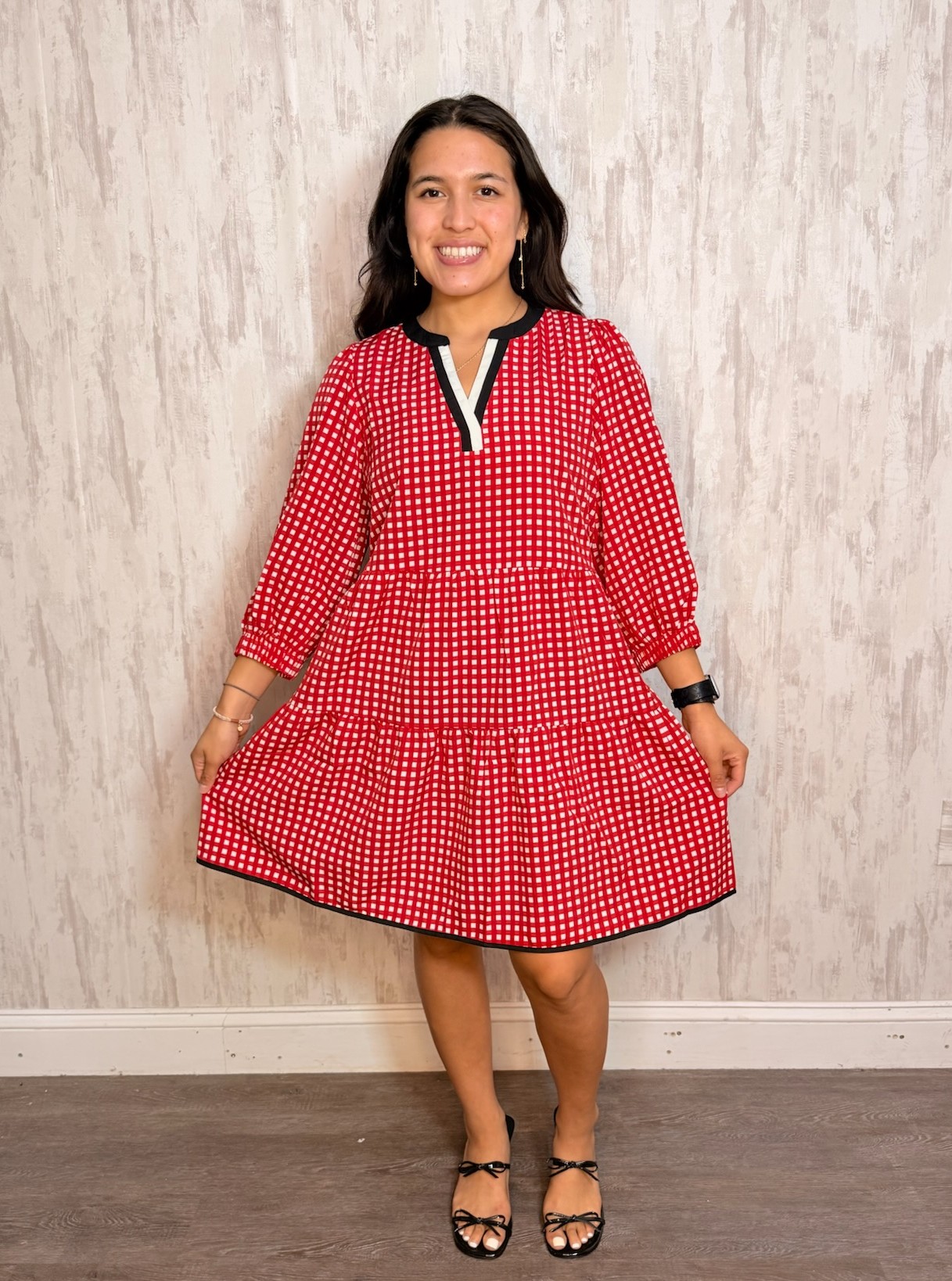 COOPER RED/BLACK DRESS