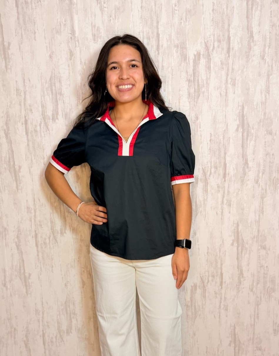 TRICIA BLACK/RED TOP