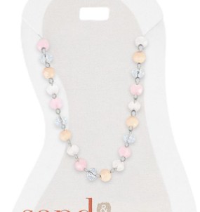 SILVER BEAD BLUSH ANKLET