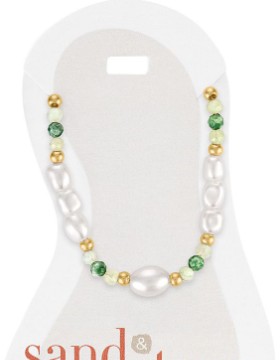 PEARL & GREEN GOLD ANKLET