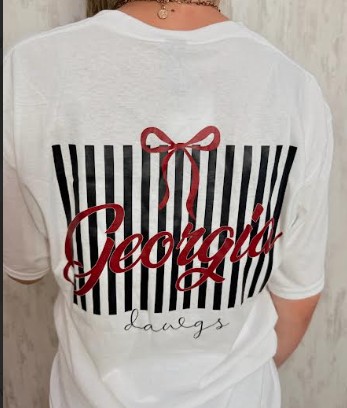 WHITE DAWG BOW TEE
