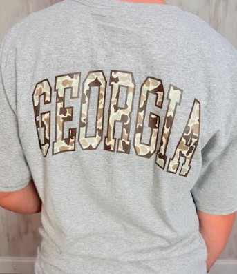 GREY CAMO GEORGIA TEE