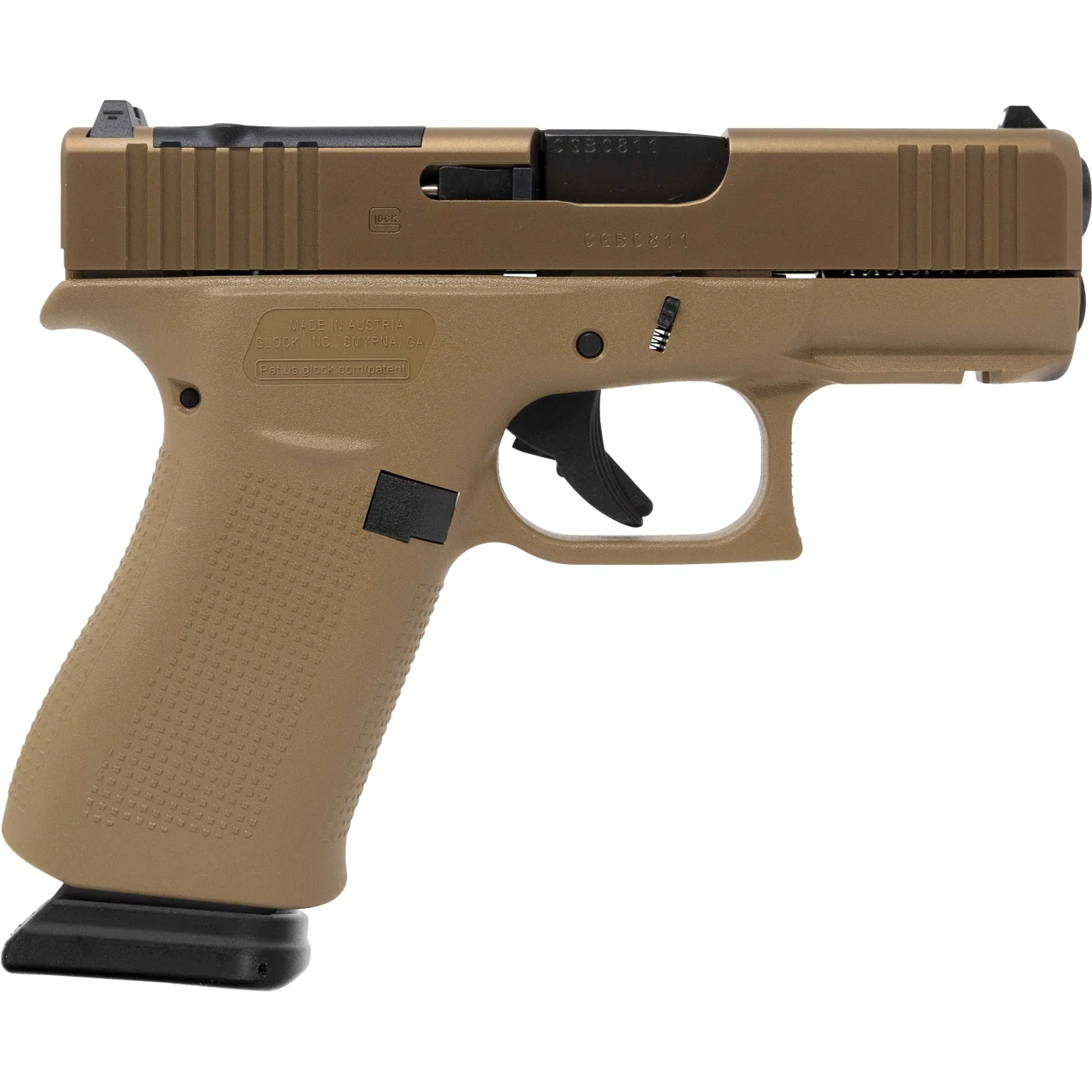 GLOCK 43X MOS 9MM 15RD COYOTE