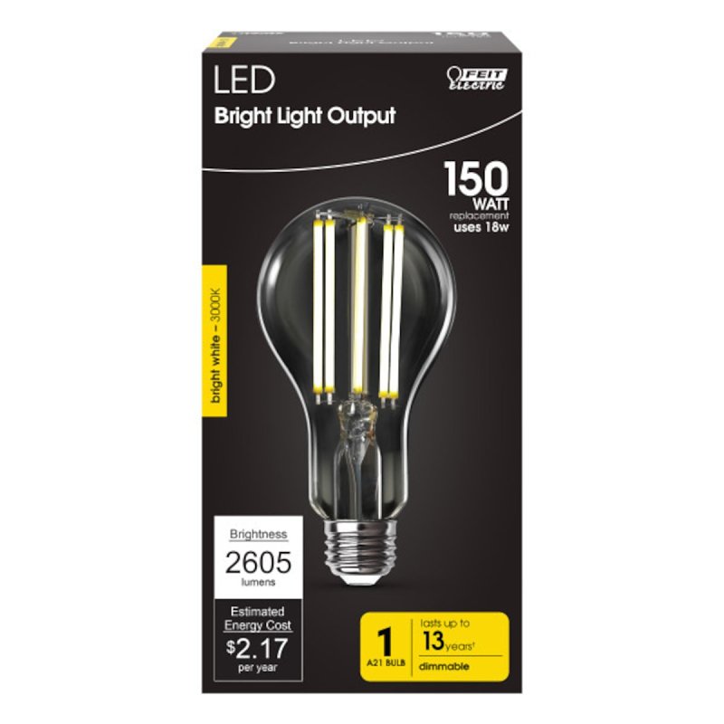 BULB LED DIMM BRT WHT CLR 150W
