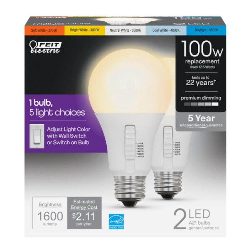 BULB LED DIM A19 6-WAY 100W