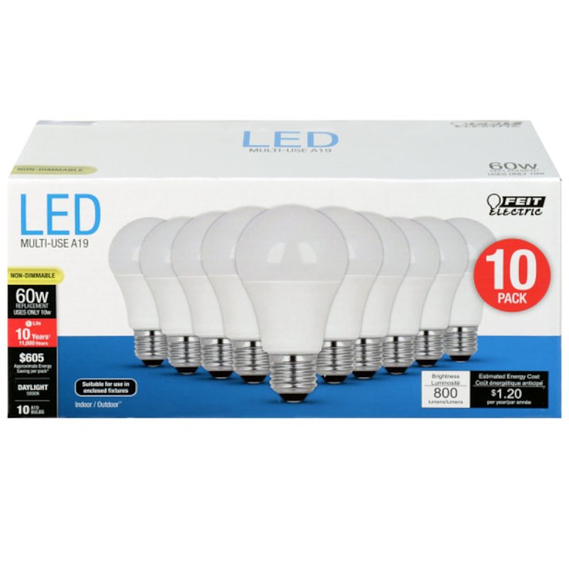 BULB LED ND A19 DLT 5000K 60W
