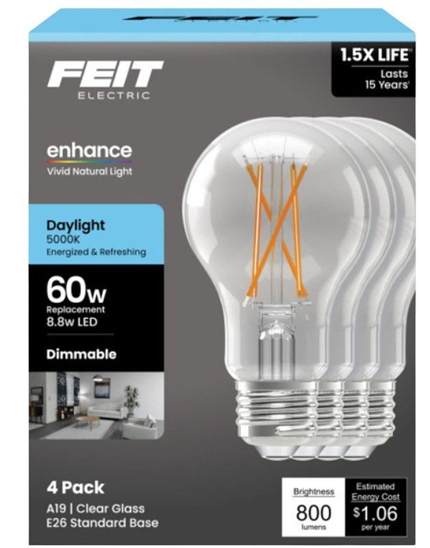 BULB LT LED FIL CLR DL 5K 60W
