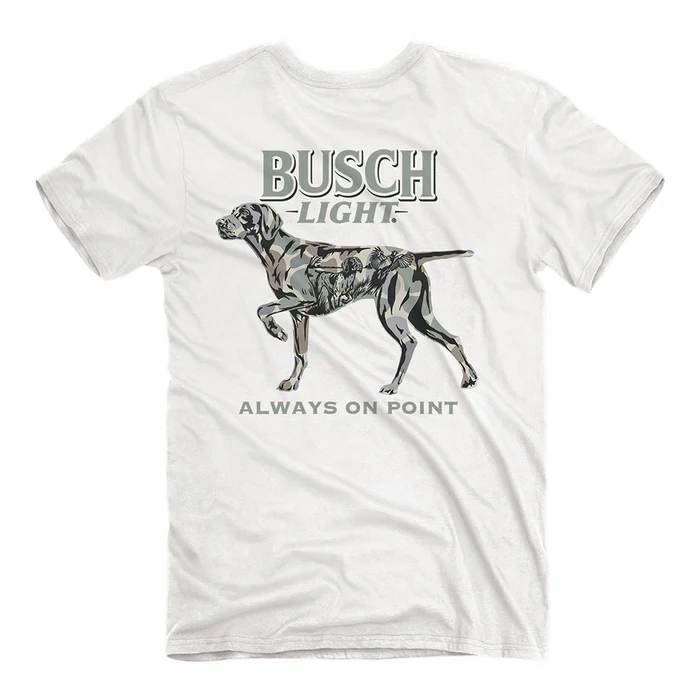WHITE BUSCH CAMO DOG TEE