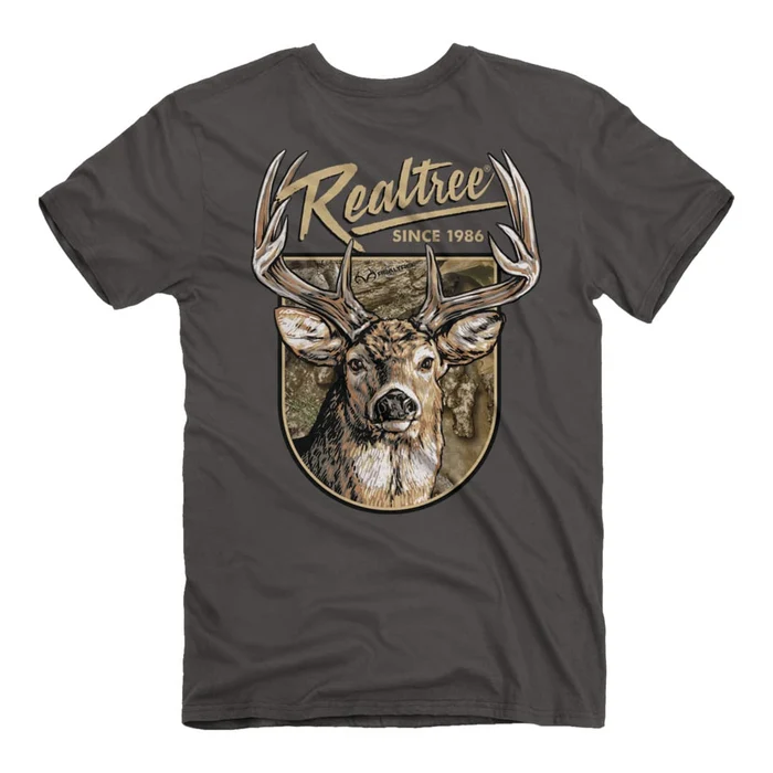 CHARCOAL RT BUCK TEE