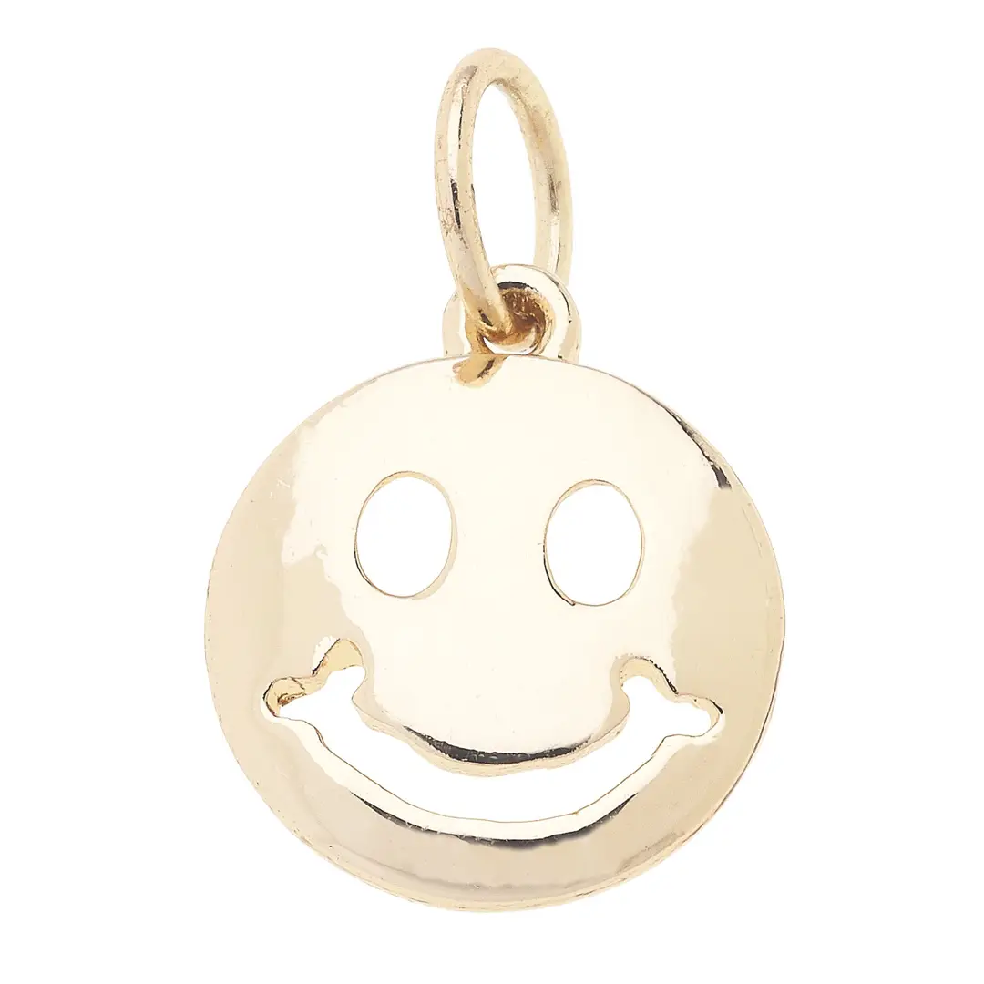 SMILEY FACE GOLD CHARM