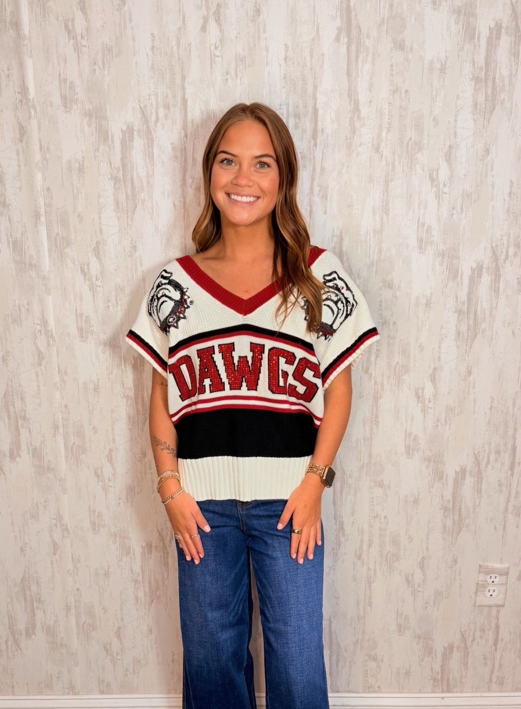DOUBLE MASCOT SWEATER TANK