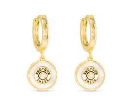 GOLD SHOTGUN SHELL EARRINGS