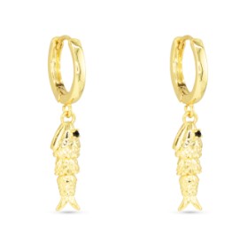 GOLD FISH DANGLE EARRINGS