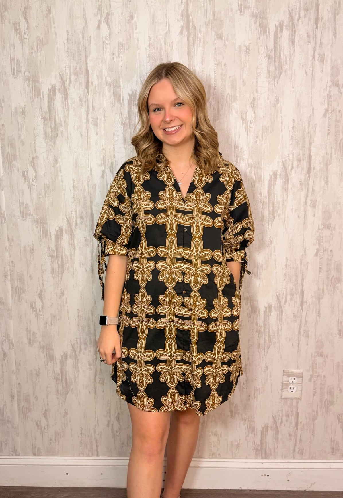 PRINTED MINI DRESS