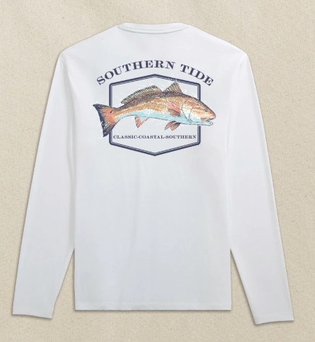 WHITE REDFISH BADGE TEE