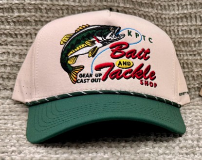 CREAM & GREEN BAIT & TACKLE HAT