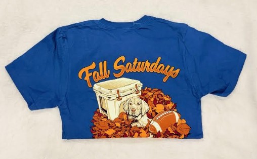 NAVY FALL SATURDAYS TEE