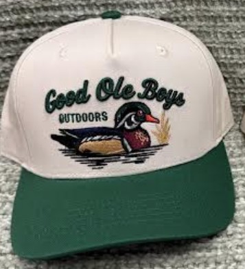 WOODUCK PUFF TEXT NTRL/GRN HAT