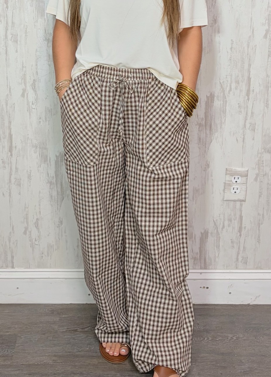 PLAID POCKET PANTS