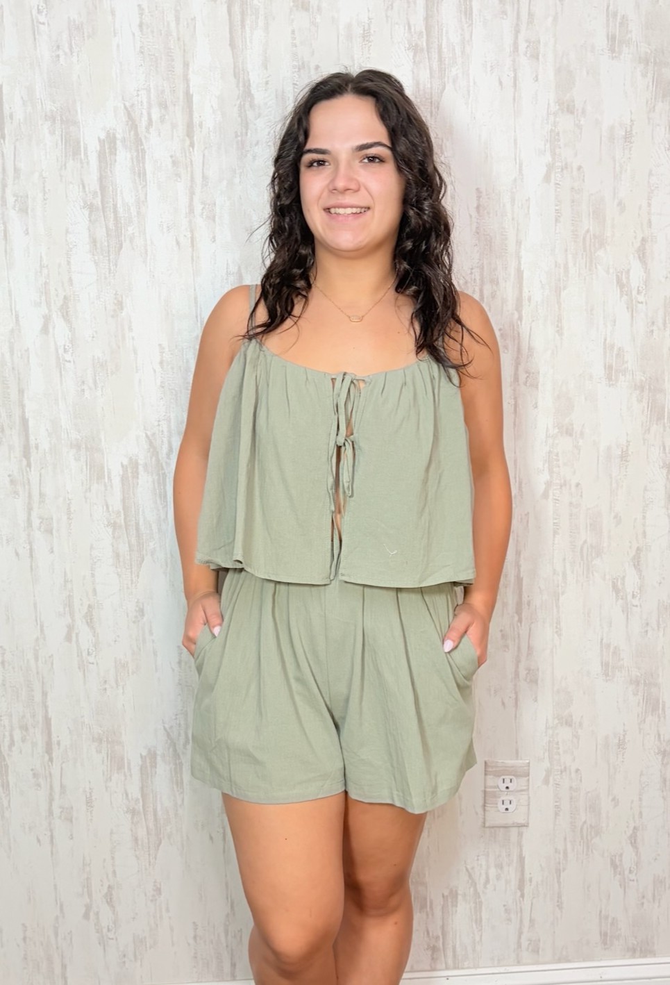 TIE FRONT ROMPER