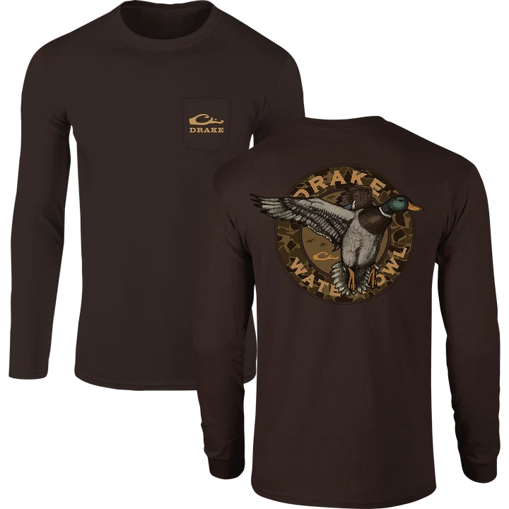 BROWN CIRCLE MALLARD LS TEE
