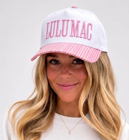 PINK STRIPE LULU MAC HAT