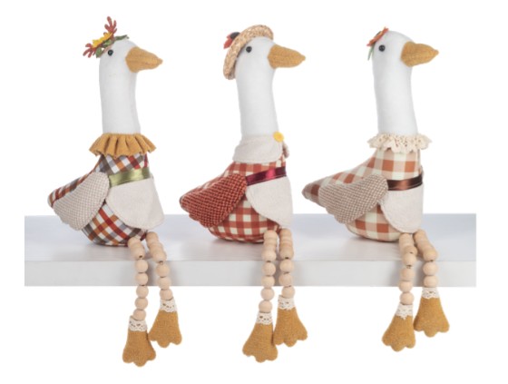 STUFFED GOOSE SHELF SITTERS