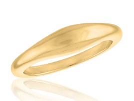 POLISHED DOME GOLD LAYER RING
