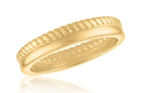 STACKED ROPE GOLD LAYERS RING