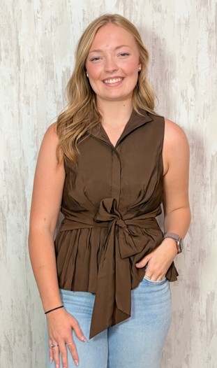 SLEEVELESS TIE TOP