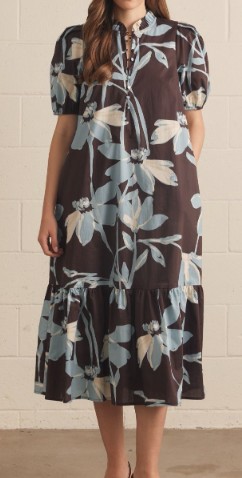 BUTTON MIDI DRESS